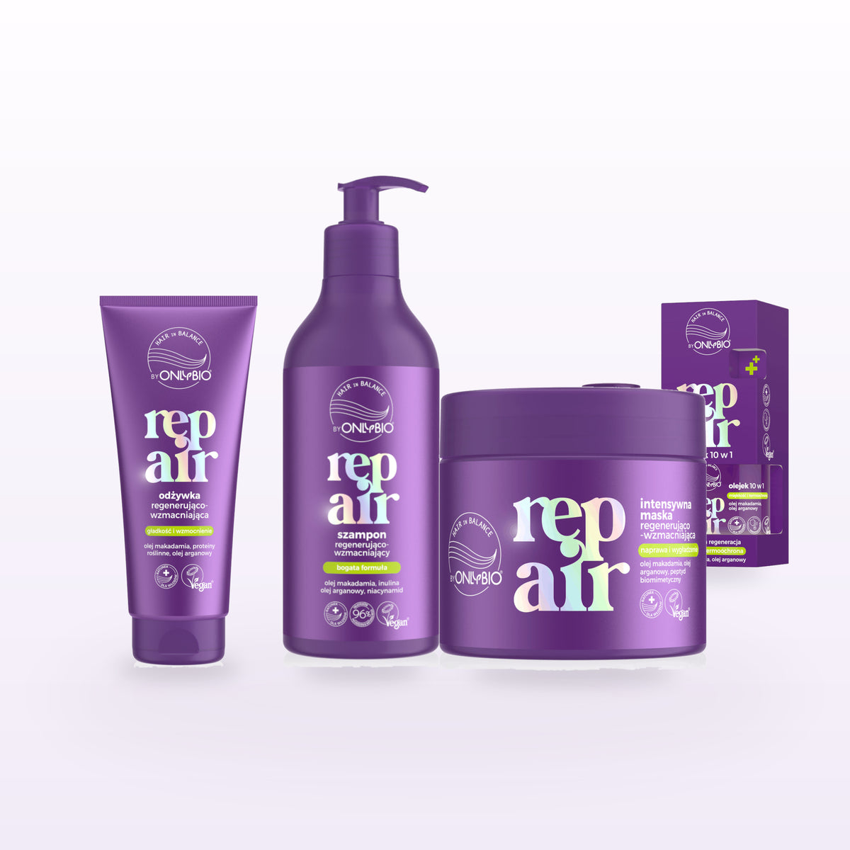 OnlyBio Hair Balance Repair Complete Set – alternative product arrangement