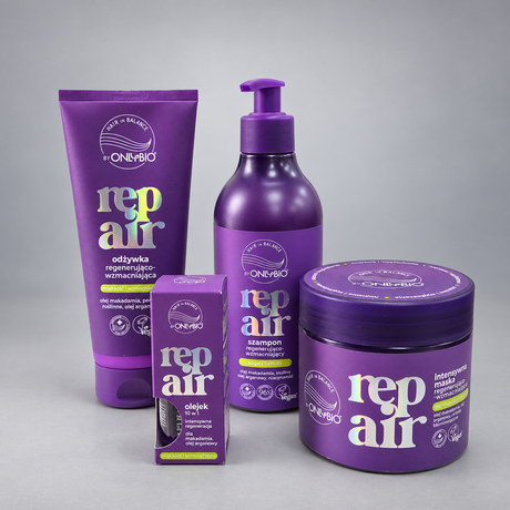 OnlyBio Hair Balance Repair Complete Set – shampoo, conditioner, mask and hair oil