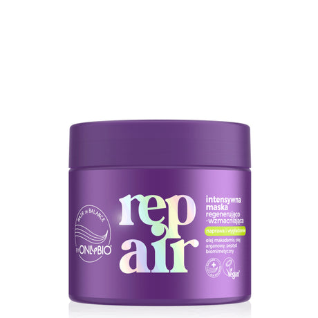 OnlyBio Hair Balance Repair Intensive Regenerating & Strengthening Mask - retail hair-care container isolated on a white background