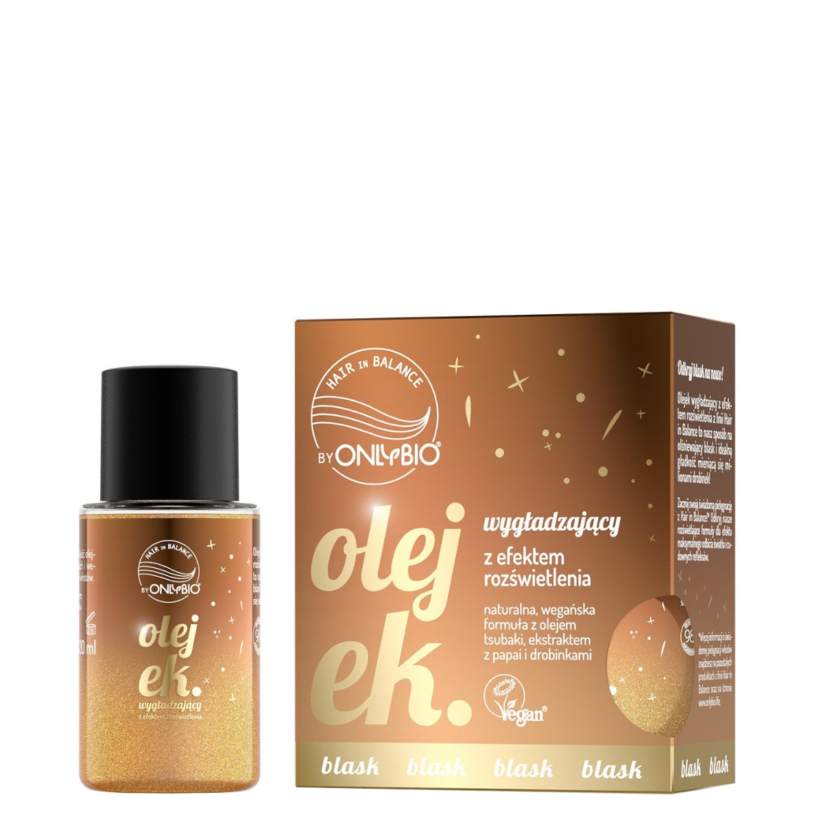 OnlyBio Hair Balance Smoothing Oil Illuminating Effect 20ml - isolated on a white background