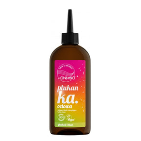 OnlyBio Hair Balance Vinegar Rinse Gives Shine and Close the Hair Cuticle - retail hair-care container isolated on a white background