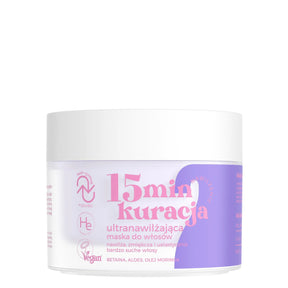 OnlyBio Hair Cycling Hydration 15 Minute Treatment Moisturising Hair Mask - retail hair-care container isolated on a white background
