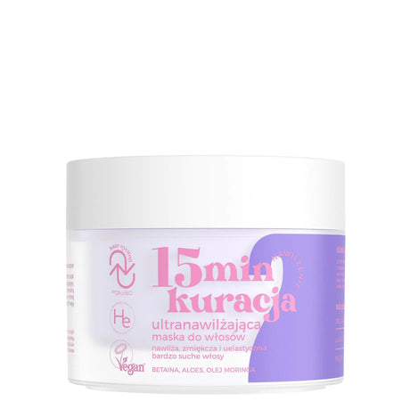 OnlyBio Hair Cycling Hydration 15 Minute Treatment Moisturising Hair Mask - retail hair-care container isolated on a white background