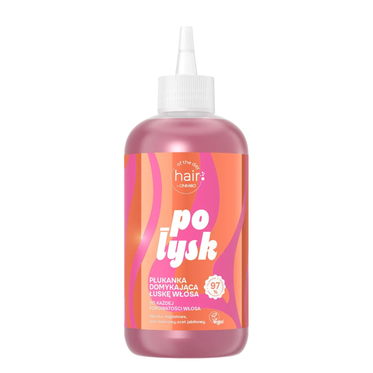 OnlyBio Hair of the Day Gloss Rinse Close Hair Cuticle - retail hair-care container isolated on a white background