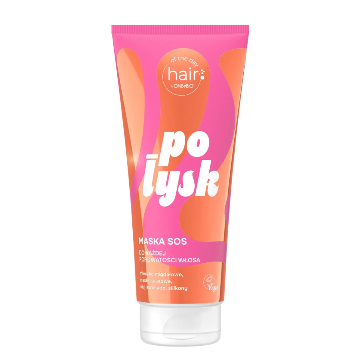 OnlyBio Hair Of The Day Gloss S.O.S. Intensively Smoothing Mask - retail hair-care container isolated on a white background