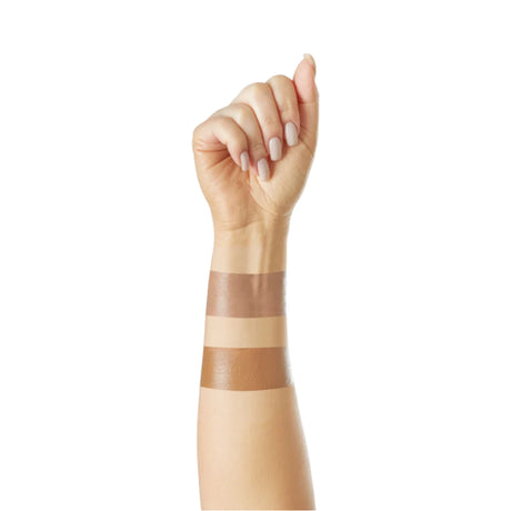 Paese Creamy Bronzer Tan Kissed x Krzyszkowska - shade swatches shown beside the product