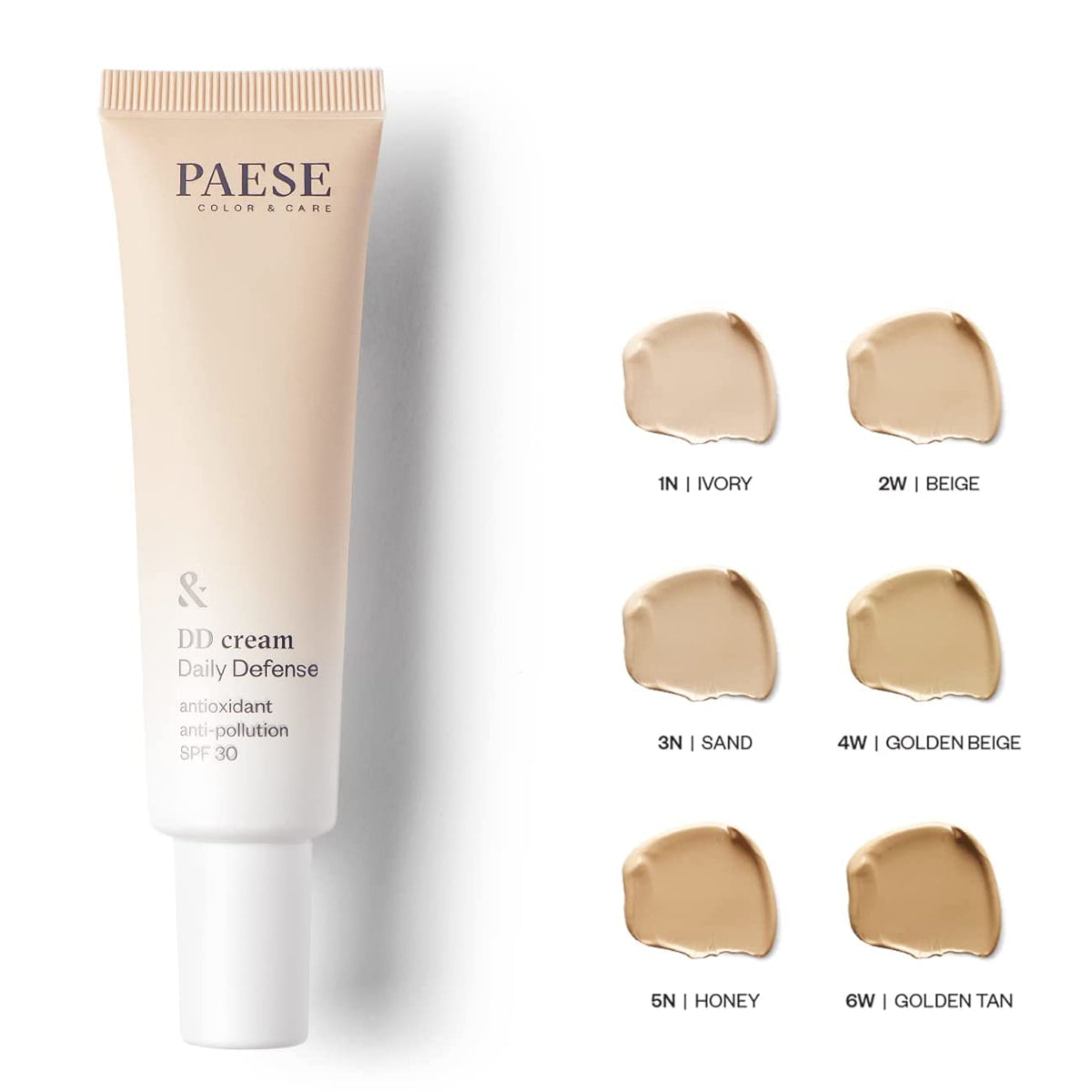 paese dd cream spf30 30ml swatches daily cream all shades
