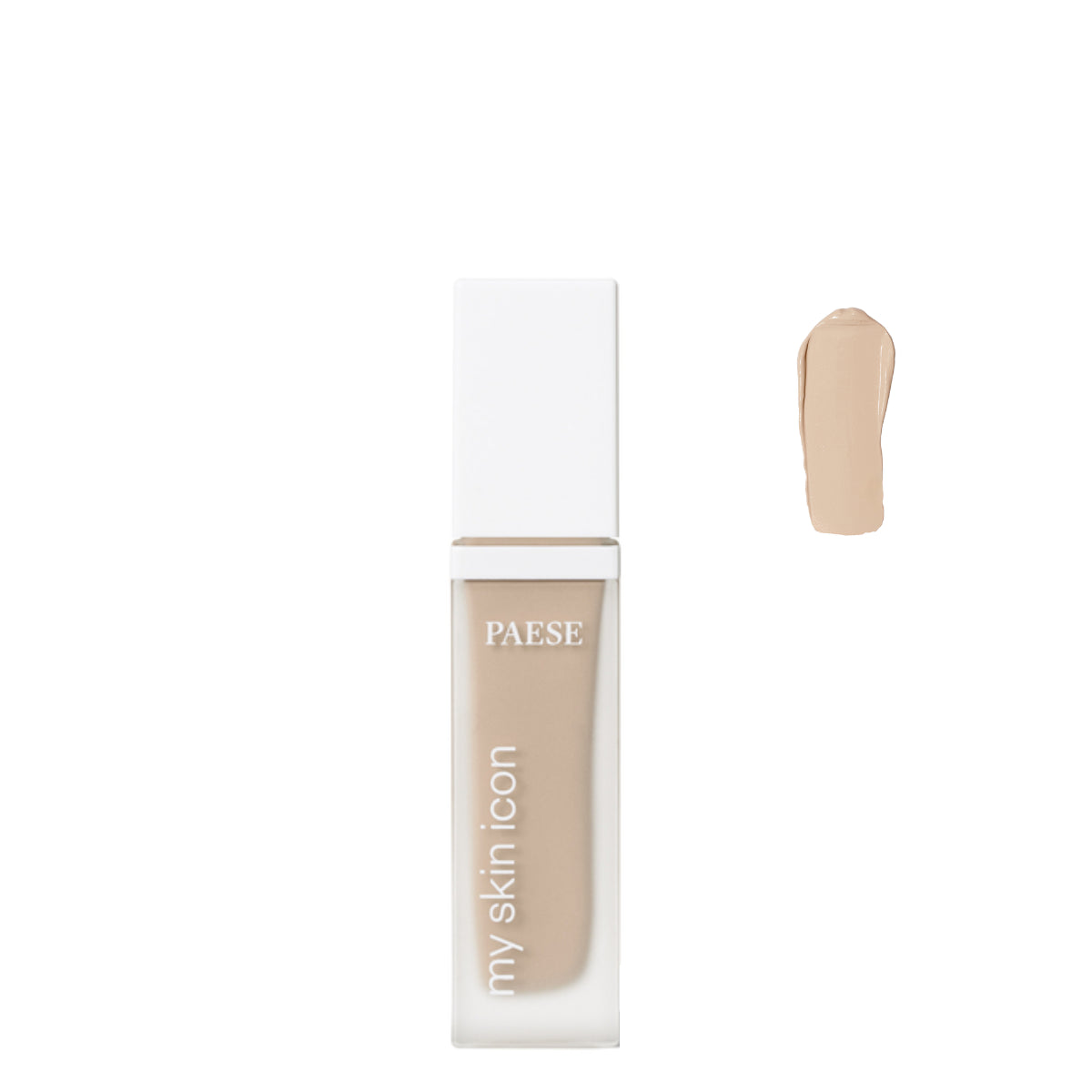 Paese My Skin Icon Mattifying Foundation - 0.5N Porcelain - foundation container isolated on a white background