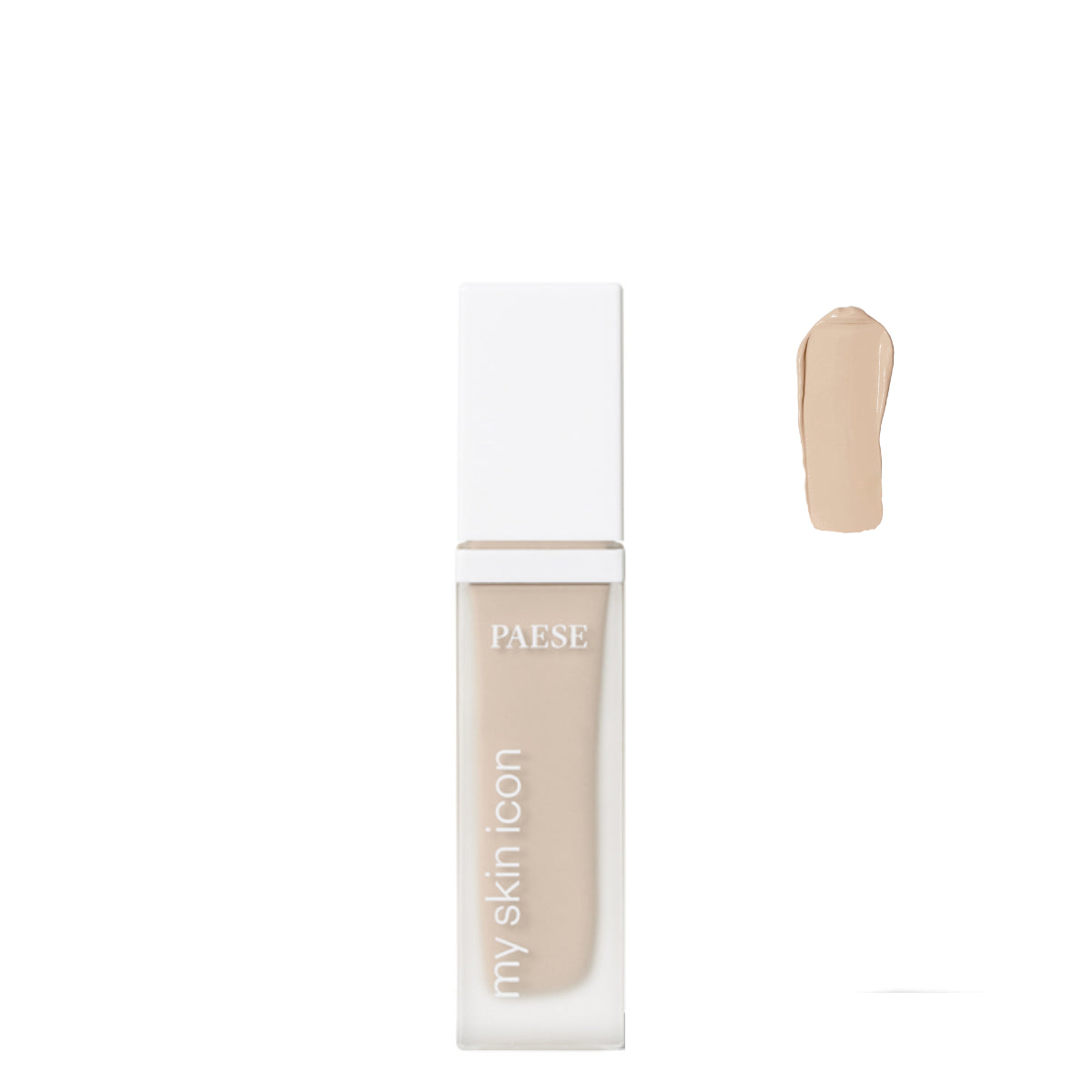 Paese My Skin Icon Mattifying Foundation - 0N Alabaster - foundation container isolated on a white background