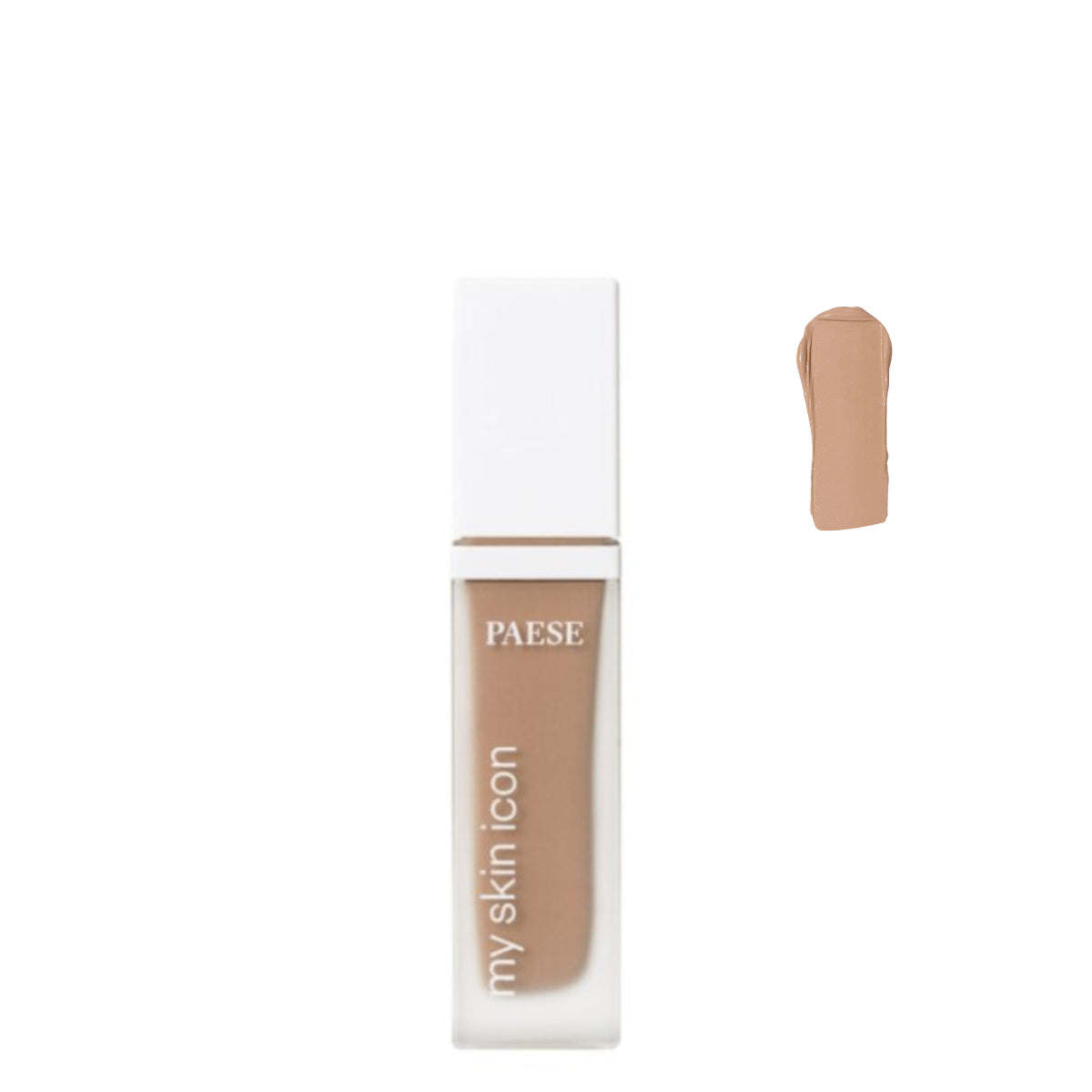 Paese My Skin Icon Mattifying Foundation - 3C Almond - foundation container isolated on a white background