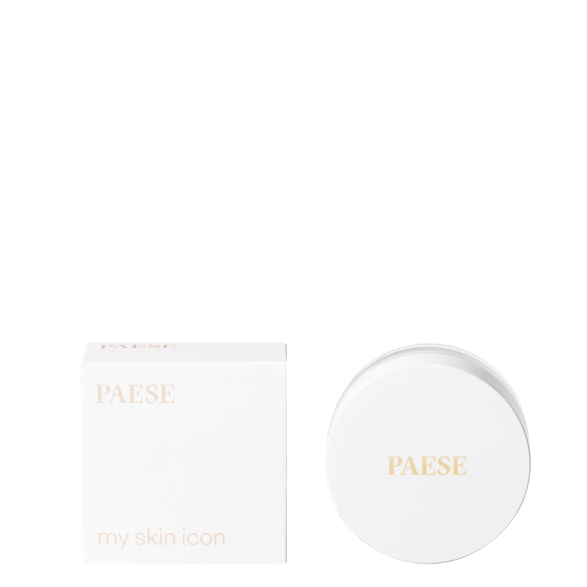 Paese My Skin Icon Mattifying Loose Powder - retail powder box on a white background