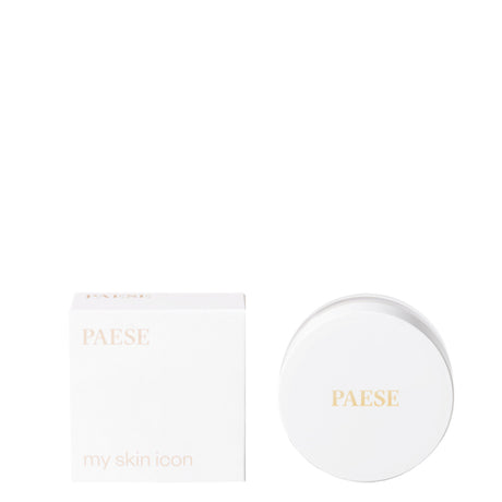 Paese My Skin Icon Mattifying Loose Powder - retail powder box on a white background