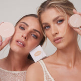 Paese Puff Cloud Pressed Face Powder - finished result shown on a model's face