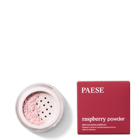 Paese Raspberry Face Powder - retail powder box on a white background