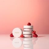 Paese Raspberry Face Powder - finished result shown on a model's face