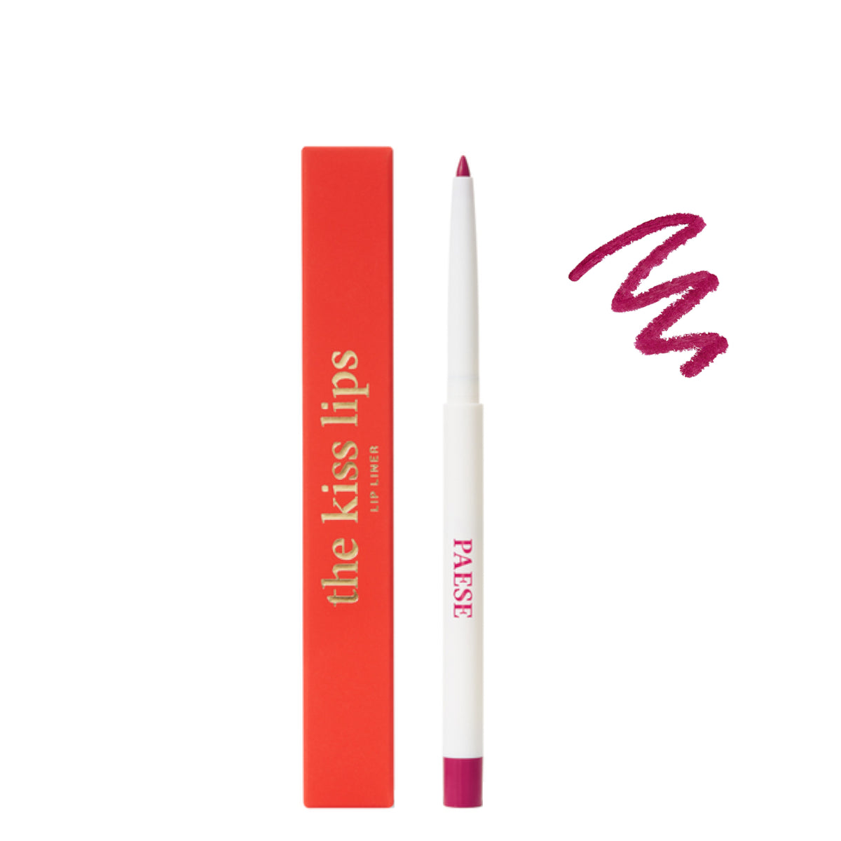 Paese The Kiss Lips Lip Liner - 05 Raspberry Red - retail packaging on a white background