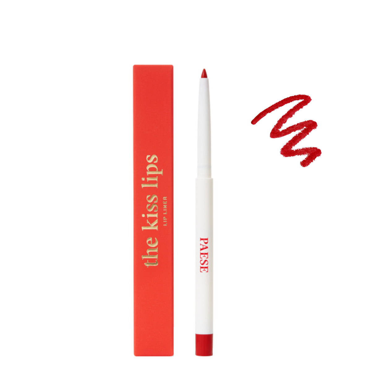 Paese The Kiss Lips Lip Liner - 06 Classic Red - retail packaging on a white background