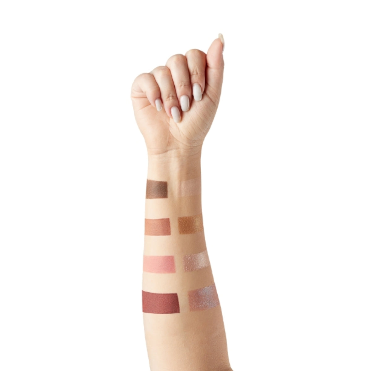 Paese Warm Crush Eyeshadow Palette - shade swatches shown beside the product