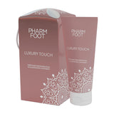 Pharm Foot Luxury Touch cream tube beside its rose-gold gift box