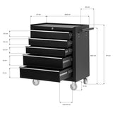 Pro Ink 005 tattoo trolley dimension diagram