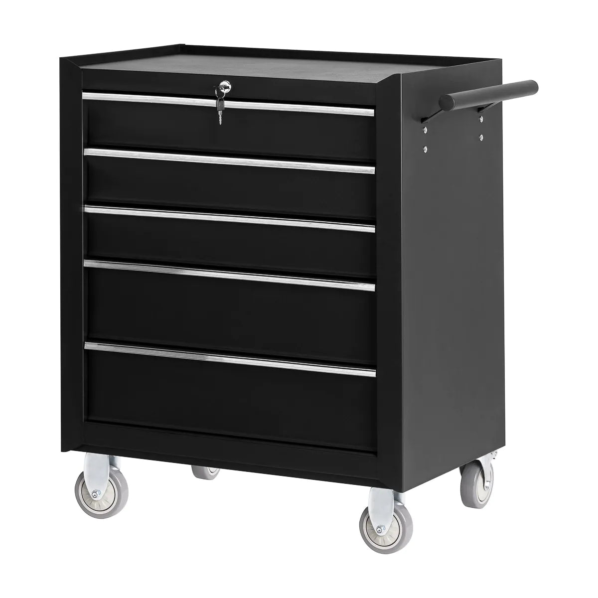 Pro Ink 005 black tattoo trolley with five drawers and side handle