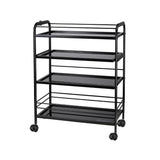 Pro Ink 1015 Tattoo Trolley Black - front view showing the storage and construction details