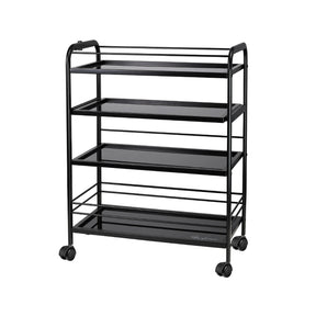 Pro Ink 1015 Tattoo Trolley Black - front view showing the storage and construction details