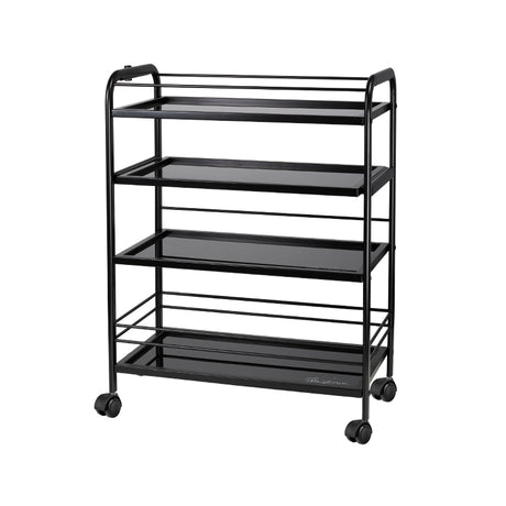 Pro Ink 1015 Tattoo Trolley Black - front view showing the storage and construction details