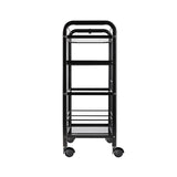 Pro Ink 1015 Tattoo Trolley Black - front view showing the storage and construction details
