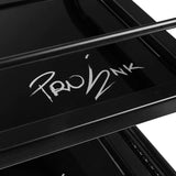 Pro Ink branding on the black glass shelf