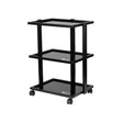 Pro Ink 1040 Tattoo Trolley Black - front view showing the storage and construction details