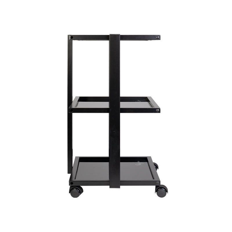 Pro Ink 1040 Tattoo Trolley Black - front view showing the storage and construction details