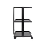 Pro Ink 1040 Tattoo Trolley Black - front view showing the storage and construction details
