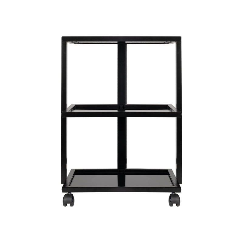 Pro Ink 1040 Tattoo Trolley Black - front view showing the storage and construction details
