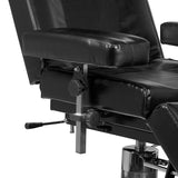 Pro Ink 210H Hydraulic Tattoo Chair Black - displayed in a professional treatment-room setting