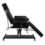 Pro Ink 210H Hydraulic Tattoo Chair Black - close-up of the upholstery and adjustment details