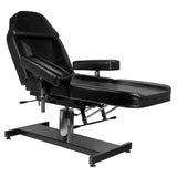 Pro Ink 210H Hydraulic Tattoo Chair Black - close-up of the upholstery and adjustment details
