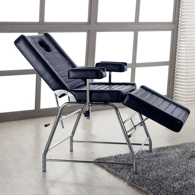Pro Ink 602 Manual Tattoo Chair Black - displayed in a professional treatment-room setting