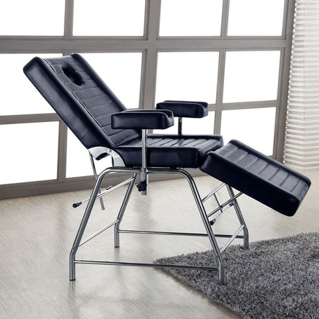 Pro Ink 602 Manual Tattoo Chair Black - displayed in a professional treatment-room setting