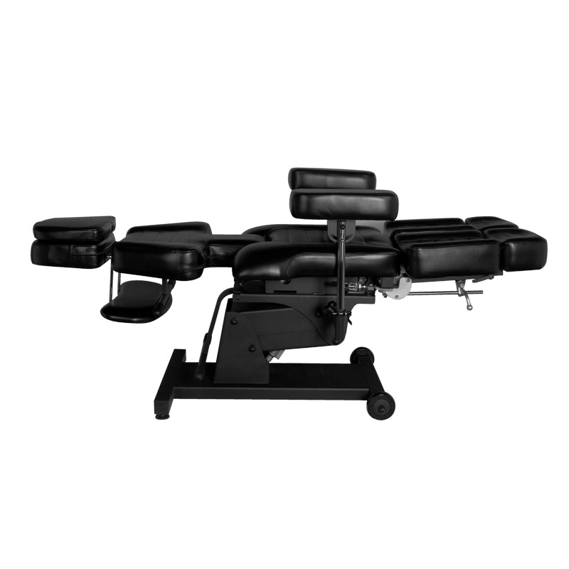 Pro Ink 606 Electric Tattoo Bed Black - full product view on a white background