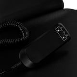 Pro Ink 610 Electric Tattoo Bed Black - close-up of the upholstery and construction details