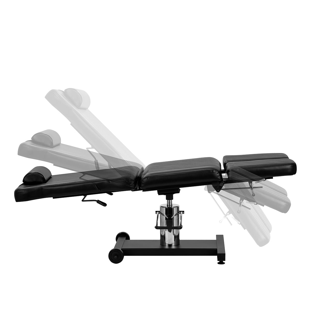 Pro Ink 611 Tattoo Bed Black - close-up of the upholstery and adjustment details