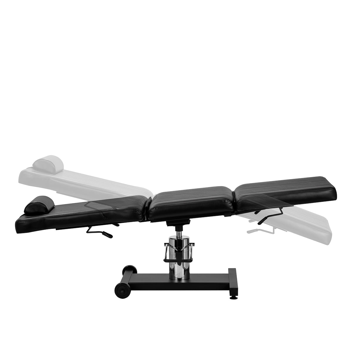 Pro Ink 612 Tattoo Bed Black - close-up of the upholstery and adjustment details