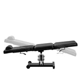 Pro Ink 612 Tattoo Bed Black - close-up of the upholstery and adjustment details
