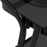 Pro Ink 6701 black tattoo trolley, aluminium frame and shelf fixing close-up