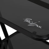 Pro Ink 6701 black tattoo trolley, branded glass shelf close-up
