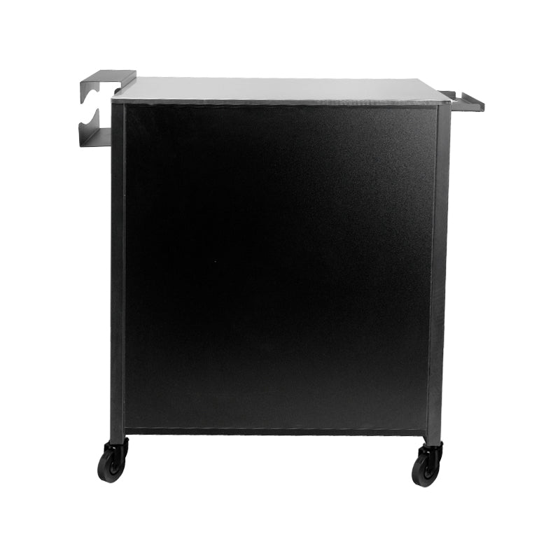 Pro Ink 702 Tattoo Trolley Black - front view showing the storage and construction details
