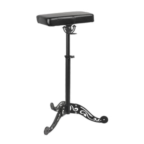 Pro Ink 709 Tattoo Armrest Black - height-adjustable padded tattoo armrest isolated on a white background