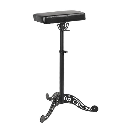 Pro Ink 709 Tattoo Armrest Black - height-adjustable padded tattoo armrest isolated on a white background