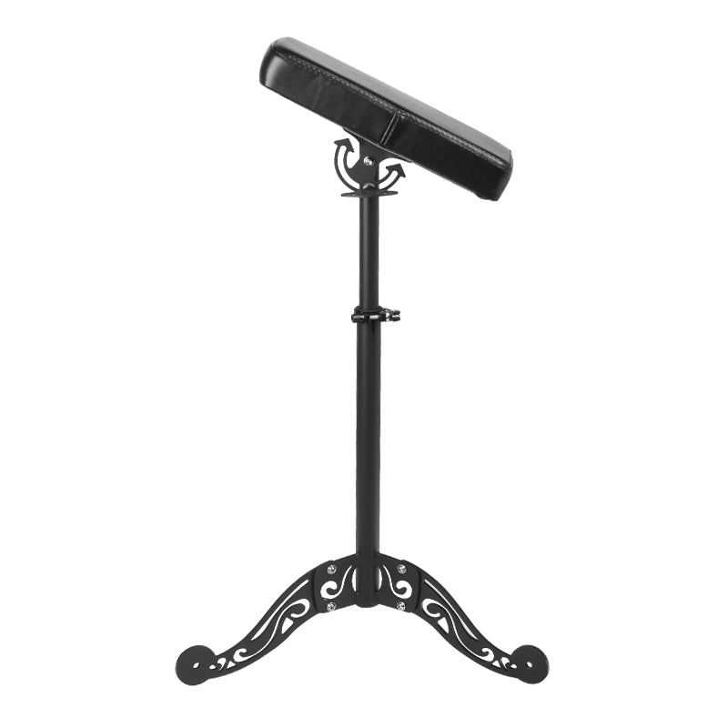 Pro Ink 709 Tattoo Armrest Black - height-adjustable padded tattoo armrest isolated on a white background